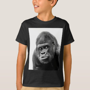 Black White Gorilla Tee Shirt