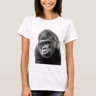 Black White Gorilla Tee Shirt