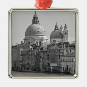 Black White Grand Canal Venice Italien Travel Julgransprydnad Metall