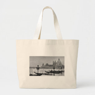 Black White Grand Canal Venice Italien Travel Jumbo Tygkasse