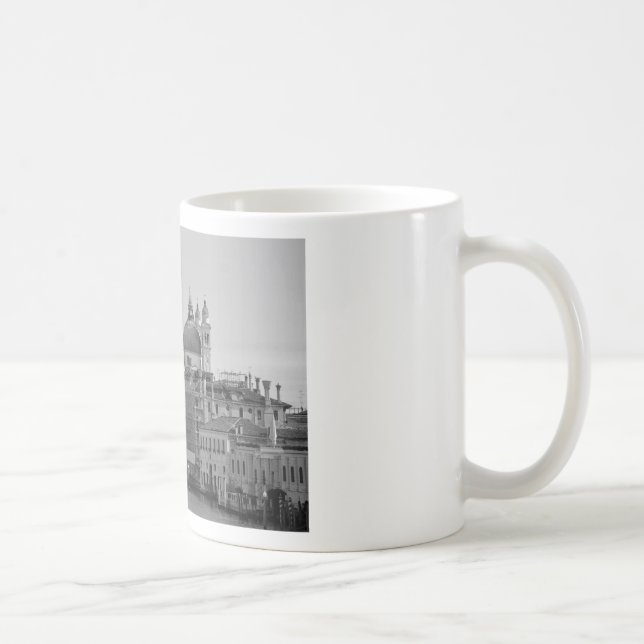 Black White Grand Canal Venice Italien Travel Kaffemugg (Höger)