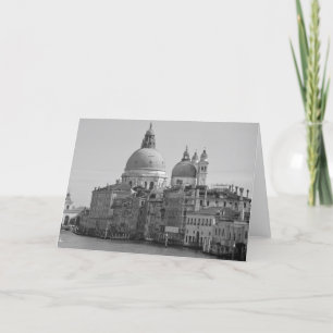 Black White Grand Canal Venice Italien Travel Kort