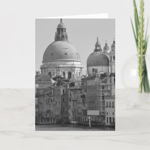 Black White Grand Canal Venice Italien Travel Kort