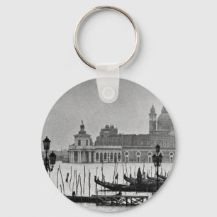 Black White Grand Canal Venice Italien Travel Nyckelring