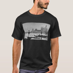 Black White Grand Canal Venice Italien Travel T Shirt