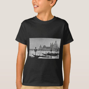 Black White Grand Canal Venice Italien Travel T-shirt