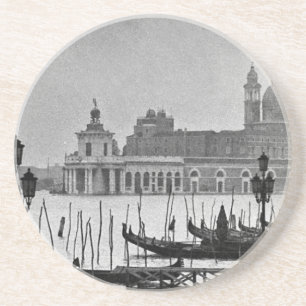 Black White Grand Canal Venice Italien Travel Underlägg