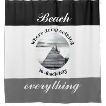 Black White Grått Beach är allt