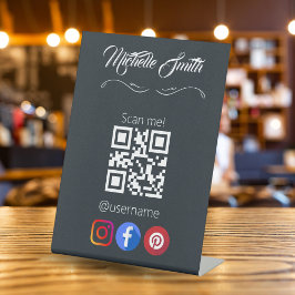 Black White Grått Grått Qr-kod