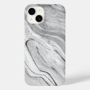 Black White Grått Marble Mönster iPhone/Android
