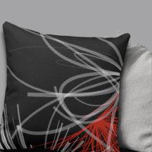 Black White Grått och Red Abstract Design