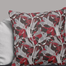 Black White Grått och Red Lily Flowers