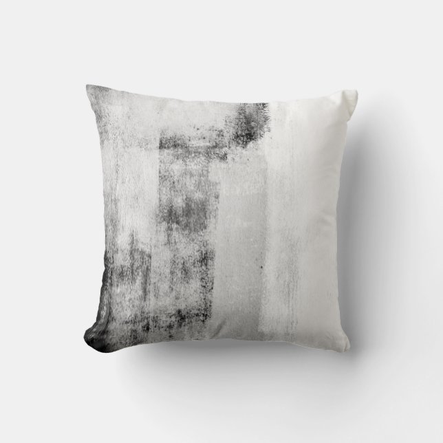 Black White Gray Abstract Decor Pillow Kudde (Framsida)