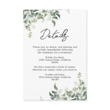 Black White Greenery Botanical Watercolor Bröllop