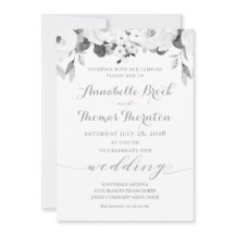 Black & White Greenery Peony Bröllop