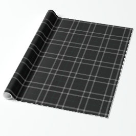 Black White Grid Tartan Play Presentpapper