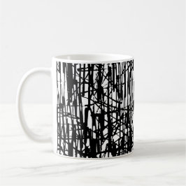 Black White Grunge Mönster 11 oz. Coffee Tea Mugg