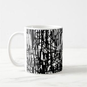 Black White Grunge Mönster 11 oz. Coffee Tea Mugg