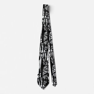 Black White Grunge Mönster Unisex Neck Tie Slips