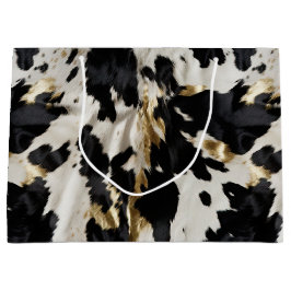 Black White Guld Cowgirl Cowhide