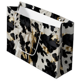 Black White Guld Cowgirl Cowhide