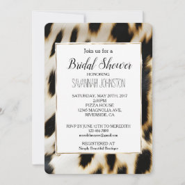 Black White Guld Cowgirl Cowhide Inbjudningar