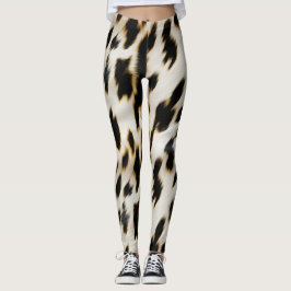 Black White Guld Cowgirl Cowhide Leggings
