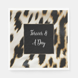 Black White Guld Cowgirl Cowhide Pappersservett