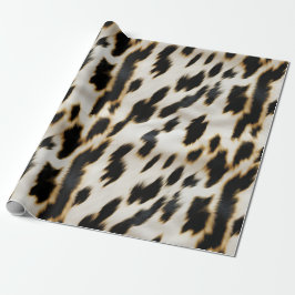 Black White Guld Cowgirl Cowhide Presentpapper