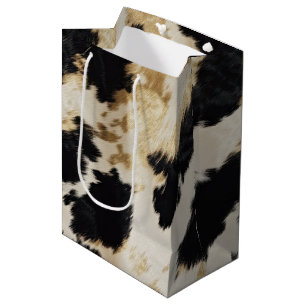 Black White Guld Cowhide