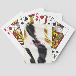 Black White Guld Cowhide Casinokort