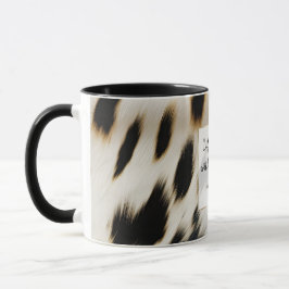 Black White Guld Cowhide Mugg