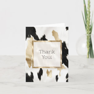 Black White Guld Glam Cowhide Southwest Tack Kort