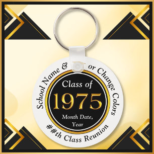 Black, White, Guld, klass 1975, klass Reunion Nyckelring