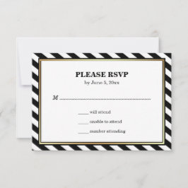 Black White Guld Modern Glam Rand Bröllop OSA