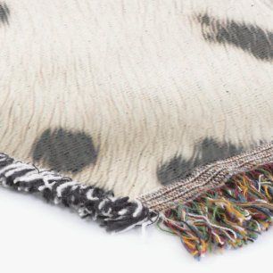 Black White Guld Southwest Cowhide Filt