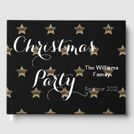 Black White Guld Stars i Party Gästböcker