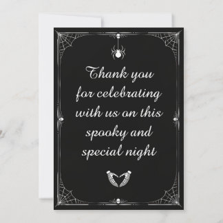Black & White Halloween-inbjudan till Gothic Weddi Inbjudningar