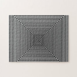 Black & White Hallway Vortex | Optisk Illusion Pussel