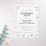 Black White Hand Lettering Mathematics Studenten Inbjudningar<br><div class="desc">En enkel men elegant akademisk inbjudan med en bakgrund av matematiska formler och ekvationer. Perfekt för matematik och student. Illustrerad och designad av Patricia Alvarez.</div>
