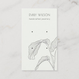 Black White Handflatan Löv Sketch Earring Visning Visitkort
