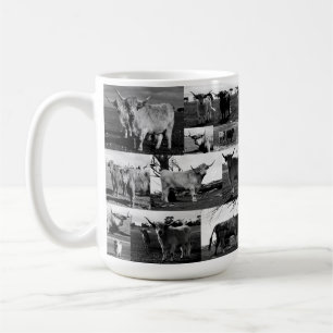 Black White Highland Cow Photography, Mugg