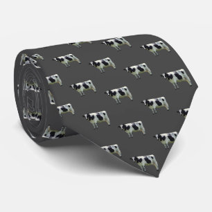 Black & White Holstein Cow Grått Black Slips