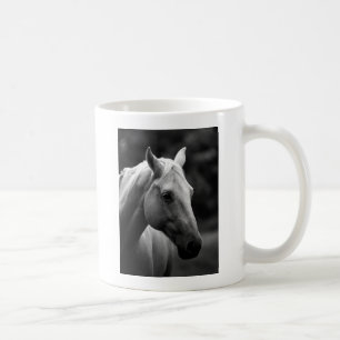 Black White Horse Kaffemugg