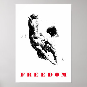 Black White Horse Motivtive Freedom Pop Art Poster