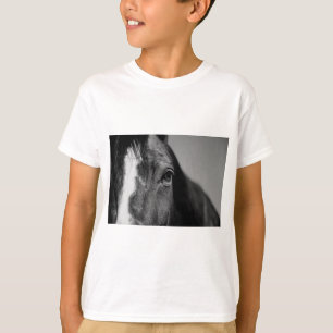 Black White Horse Öga Artwork Tee