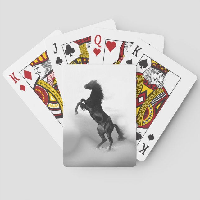 Black White Horse Spel Kort (Baksidan)
