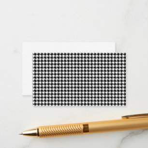 Black White Houndstooth Tissue Abstrakt Figurer Tilläggskort