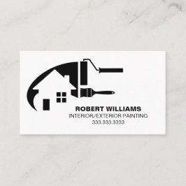 Black White House Painter Professionell Visitkort