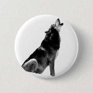 Black White Howling Varg Knapp